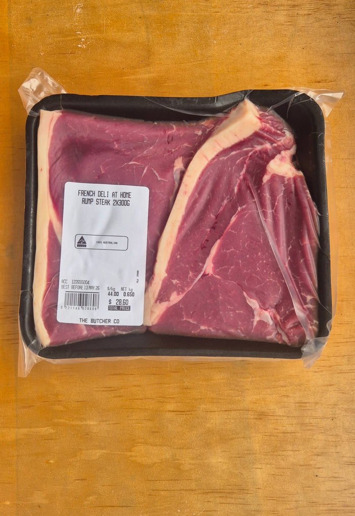 Beef Rump MB 2+ 350g Black Angus 120 Day Grain Fed MSA