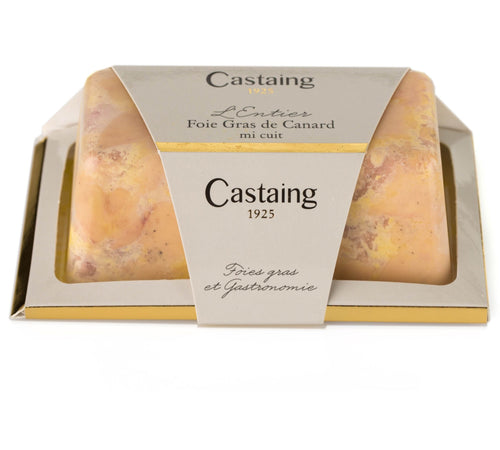 Castaing Duck Foie Gras Le Bloc Mi-cuit 200g premium French foie gras block