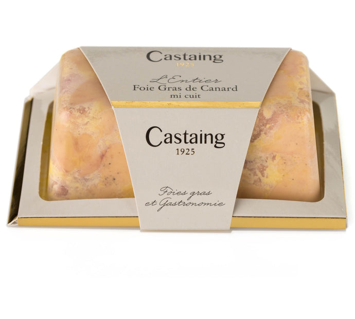 Castaing Duck Foie Gras Le Bloc Mi-cuit 200g premium French foie gras block